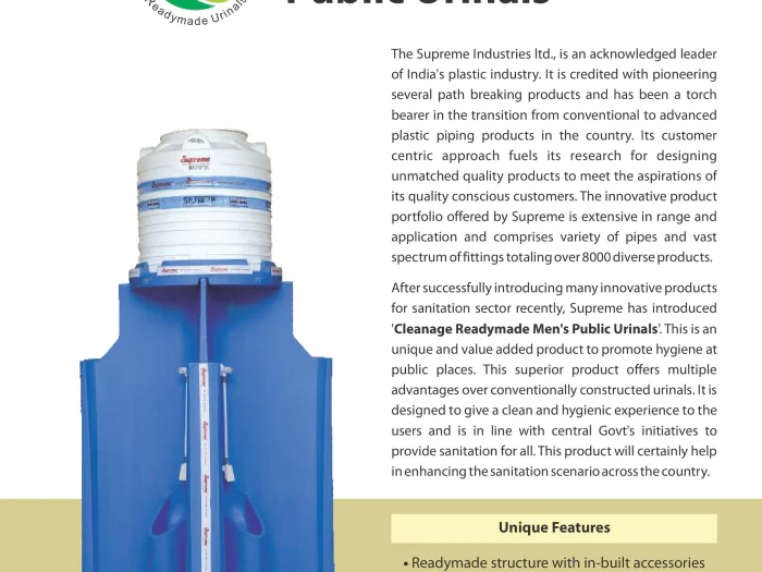 Swachhalaya adopted by industry, installation photo